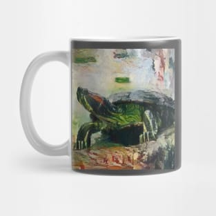 Cute turtle painting (sea turtle, ocean, sea and beach) Mug